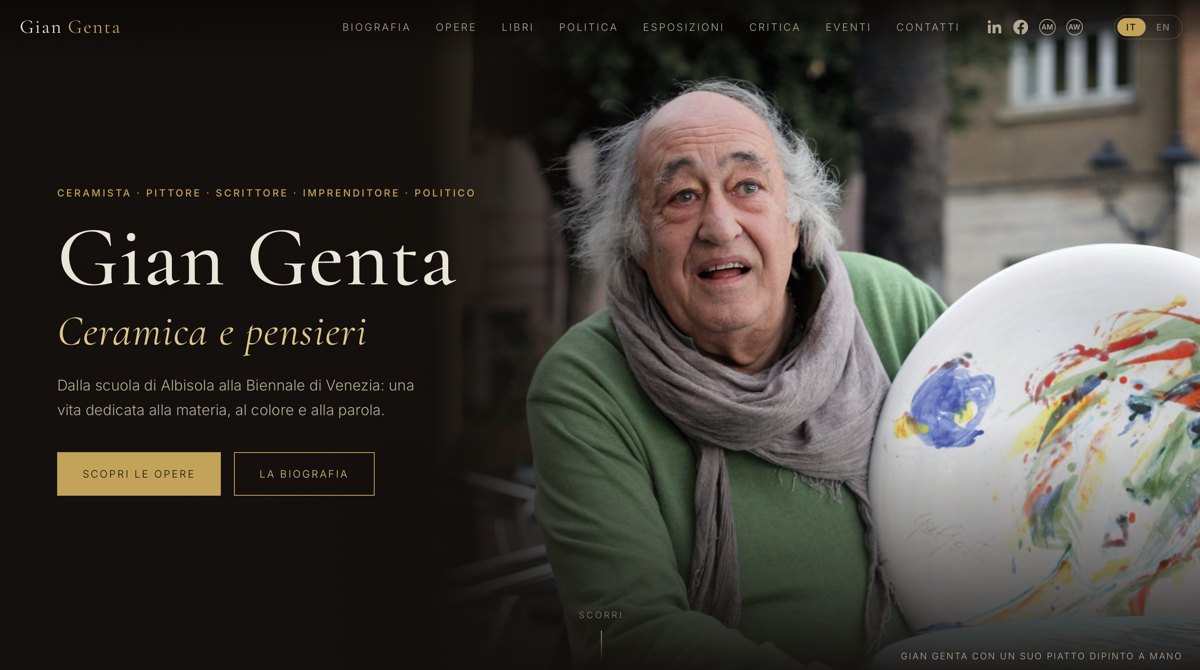 Home page del sito Gian Genta